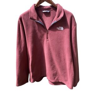 The North Face Men's Burgundy Zip Neck Sweater XL